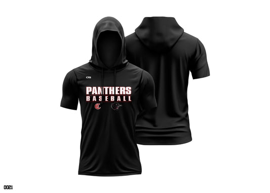 Panthers Blackout Short Sleeve Hoodie