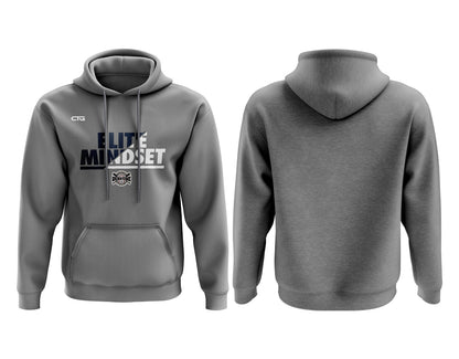 Change The Game Apparel GrindTime Elite fleece-lined hoodie with front pocket and drawstrings, black and comfortable for casual wear.
