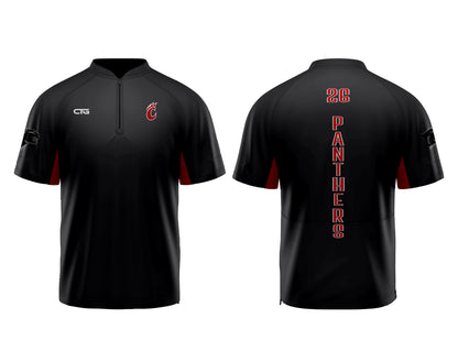 Chatham Panthers girls softball cage jacket by Change The Game Apparel, navy blue with team logo and athletic fit.