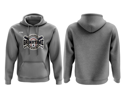 Change The Game Apparel GrindTime Classic fleece-lined hoodie in black, featuring a drawstring hood and front pocket.