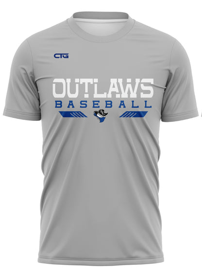 GCO Baseball Tee by Change The Game Apparel, front view showing classic baseball tee design with contrasting sleeves and logo.