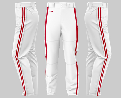 EGC White Travel Baseball Long Pants