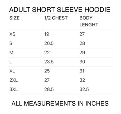 Redline Heat short sleeve hoodie by Change The Game Apparel, shown in a full front view with bold red and black design.